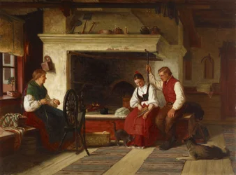 Bij de haard, een Ostrobothnische hofmakerij
