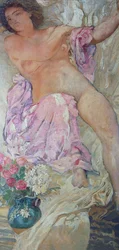Vrouw met bloemen
