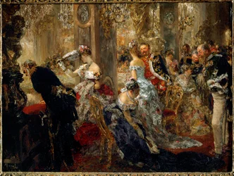 In de witte hal (olieverf op doek)