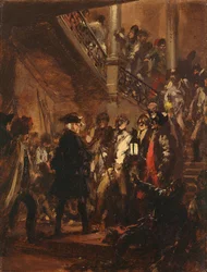 Goedenavond, heren! (Frederik de Grote in Lissa). Schets