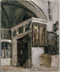 Het interieur van de kloosterkerk in Berlijn