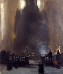 Interieur van de kerk (barokaltaar)