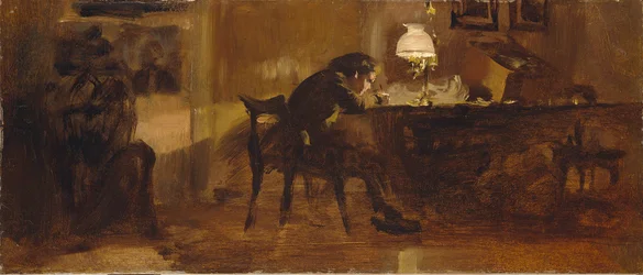 Jongen aan het bureau