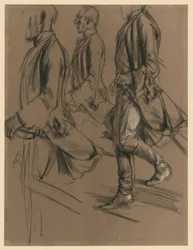 Officier uit het gevolg van Frederik II. Modelstudie voor „De ontmoeting tussen Frederik II en Jozef II in Neisse“