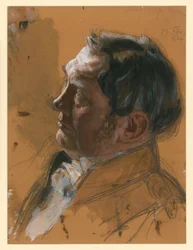 Staatsminister graaf von Schwerin, portretstudie voor het schilderij „De kroning van Wilhelm I in Königsberg“