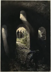 Toeristen in de ruïne Rheinfels