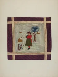 Applique Sprei (detail), 1941