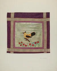Applique deken detail, 1941