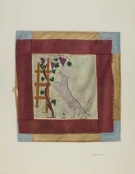 Applique sprei (detail)