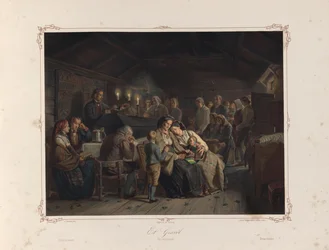 Illustratie uit het boek Norske Folkelivsbilleder van Adolph Tidemand en uitgegeven door Chr. Tønsberg (Christiania, 1858)
