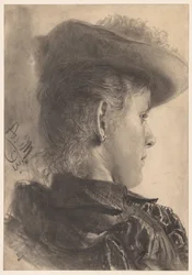 Borstbeeld van een vrouw, gezien van achteren, 1893