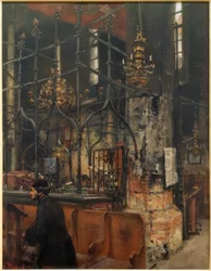 Het Interieur van de Oud-Nieuwe Synagoge in Praag
