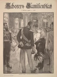 Een scène van het hofbal