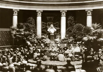 Rouwceremonie voor Menzel 1905