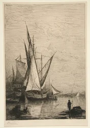 De haven van Genua
