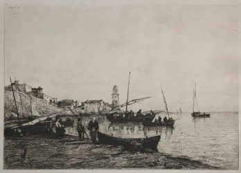 Terugkeer van de vissersboten in Collioure, nabij de Spaanse grens, 1878