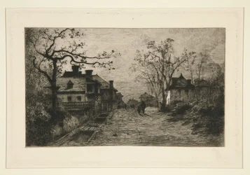 Straat in het dorp Artemare, Ain