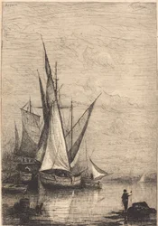 De haven van Genua
