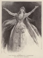 Hongaarse sopraan Katharina Klafsky als Elisabeth in Richard Wagner