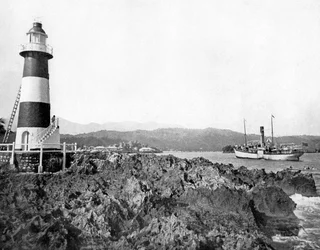 Ingang van Port Antonio, Jamaica, ca. 1905