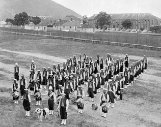 West-Indische band, Up-Park-Camp, Jamaica, ca. 1905