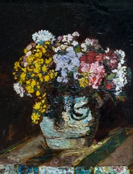 Een vaas met wilde bloemen