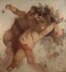 Liefdesmuzikant, fragment van de decoratie van het Eldorado