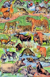 Illustratie van wilde dieren, ca. 1923