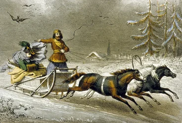 Een slee in de sneeuw, Rusland