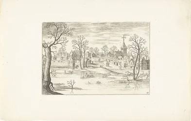 Landschap een vijver