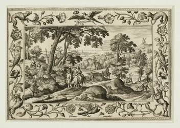 De Vlucht naar Egypte, uit Landschappen met Scènes uit het Oude en Nieuwe Testament en Jachtscènes