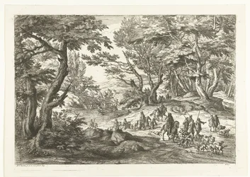 Landschap met jachtpartij Landschappen met jagers (serietitel)