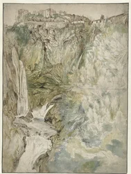 Gezicht op de Grote Waterval bij Tivoli