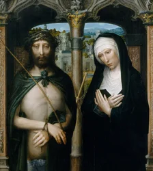 Christus gekroond met doornen Ecce Homo, en de rouwende Maagd, ca. 1530-40
