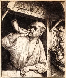 Bakker die zijn Hoorn Blaast, ca. 1670