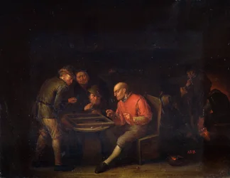 Vlamingen die dobbelstenen spelen, 17e eeuw