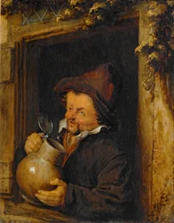De drinker in de etalage ...