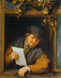 De lezer in het venster ...