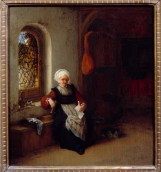 De vrouw heeft de brief