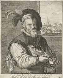 Oude vioolspeler