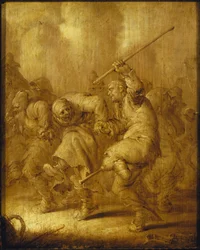 Al kromme lappen Dansende bedelaars, 1633