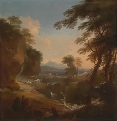 Landschap met verre bergen