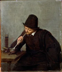 Een rokende man