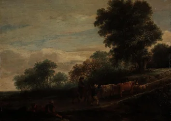 Landschap met herders en vee