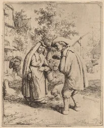 Man en vrouw in gesprek