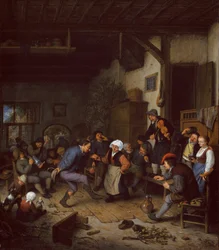 Feestvierders in een herberg