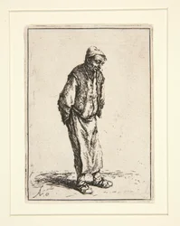 Boer met zijn Handen Achter zijn Rug