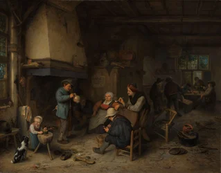 Boeren in een interieur