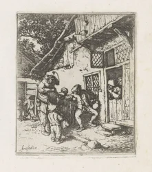 Twee muzikanten voor een huis