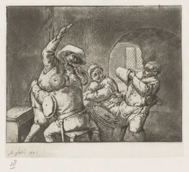 Vechtende kaartspelers